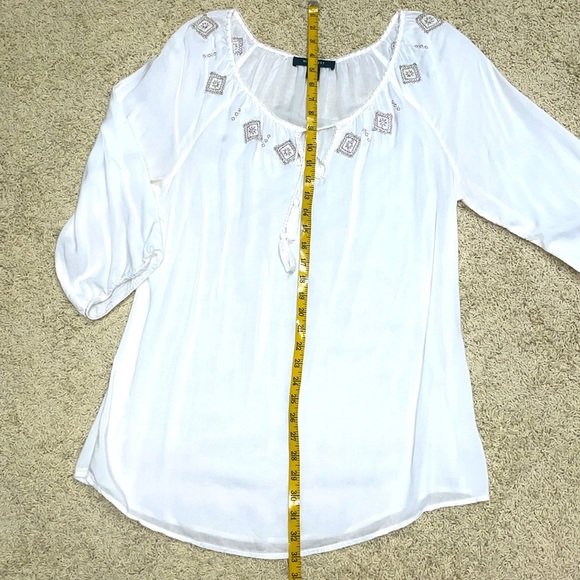 Nine West Jeans Breezy Embellishments Dress/Top Size Medium - Picture 4 of 6